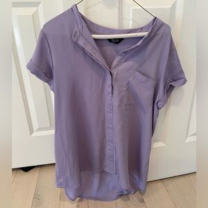 Simply Vera Vera Wang Purple Blouse Size Large